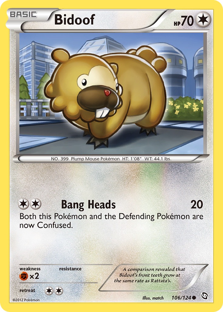 Dragons Exalted Bidoof #106/124